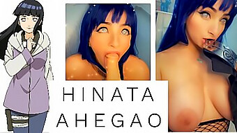 As Habilidades Orais De Hinata Ahegao São Mostradas Em Um Vídeo Cosplay