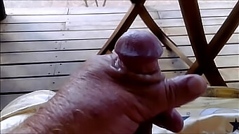 Shaved European Man Achieves Orgasm Outdoors