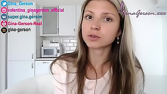 Gina Gerson在自制视频中为她的粉丝展示她甜美而漂亮的脸庞