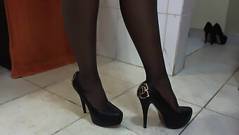 Black Ebony In High Heels