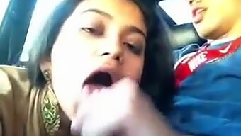 Public Sex With An Indian Woman Giving A Blowjob