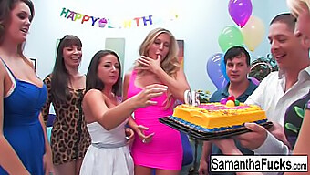 Samantha'S Unforgettable Birthday Bash With A Raunchy Group Session