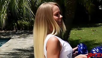 Big Natural Tits Cheerleader Gets Roughed Up And Creampied