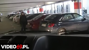 A Young Girl Performs Oral Sex In A Car Parked At A Mall