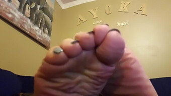 Pov Webcam Footage Of A Black Man Teasing With His Soles