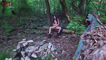 Teen Girl Pleasures Herself In The Public Woods