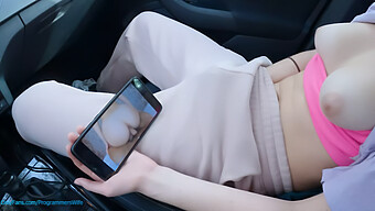 18-Year-Old Estonian Teen Pleasures Herself In A Public Parking Lot To Her Favorite Pornographic Content