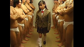 Japanese Teen'S First Lesson In Oral Pleasure Leads To Bukkake Orgy