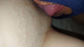 Get Schooled In Pussy Sucking By A Horny Coed