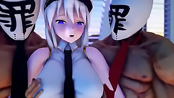 Azurlane Geeft Een Deepthroat Blowjob In 3d