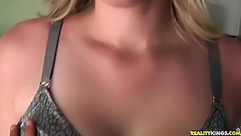 Pov Job With A Skinny Blonde Giving A Blowjob On The Street