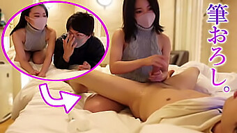 Amateur Japanese Boy'S First Handjob Experience With Ejaculation And Reverse Cowgirl Sex