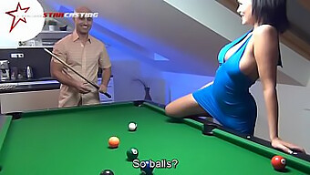 Natural Beauty Enjoys Pool Table Romp With Linet Slag